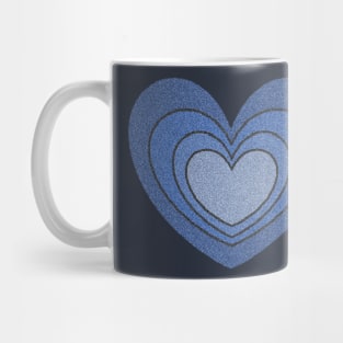 Heart in Shades of Denim Mug